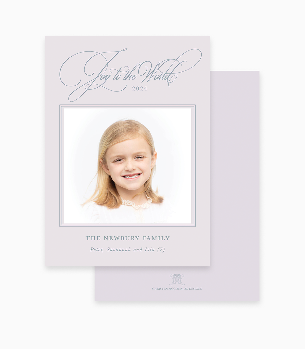 Classic Border II Holiday Card - Joy to the World