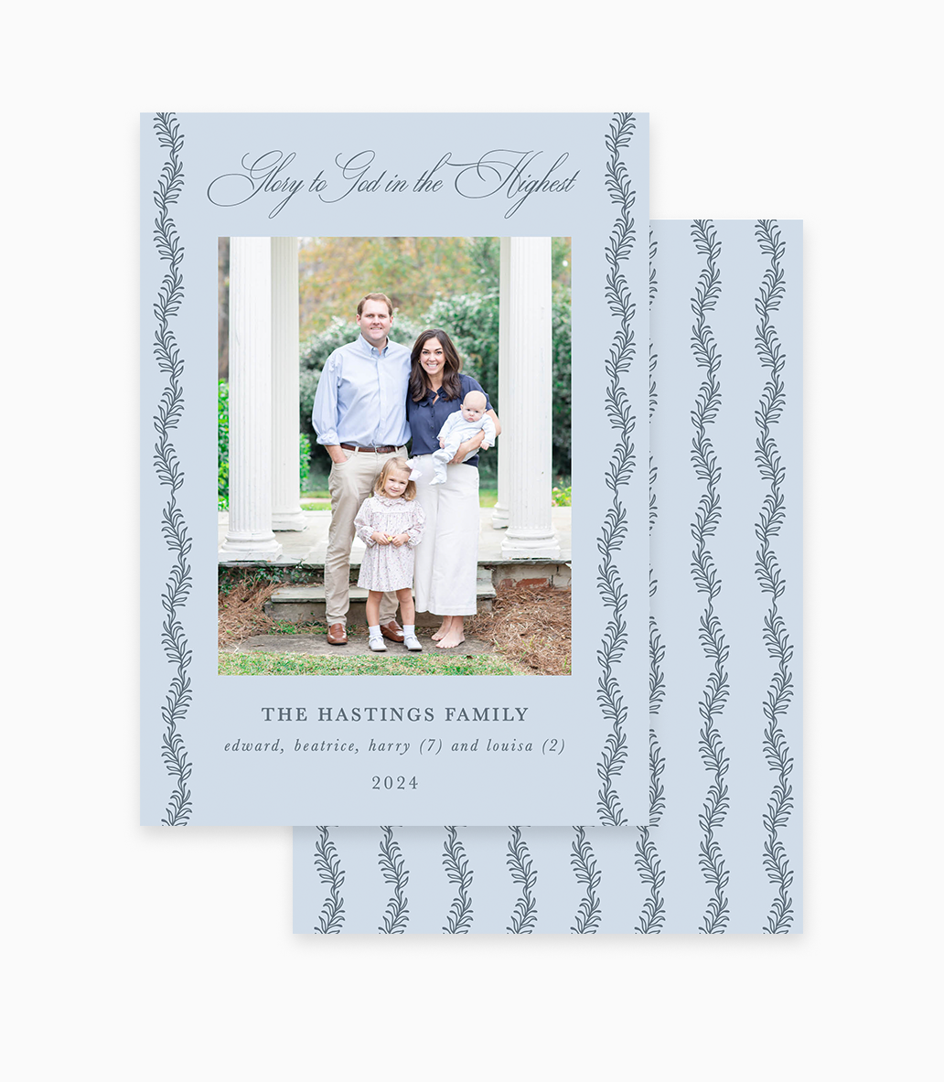 Scrolling Botanical I Holiday Card