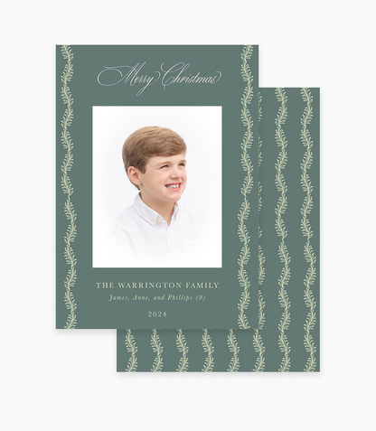 Scrolling Botanical I Holiday Card